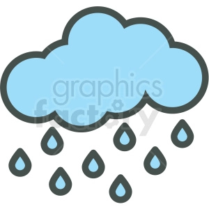 rain cloud vector icon