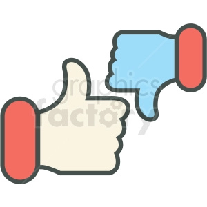 thumbs up and down vector icon