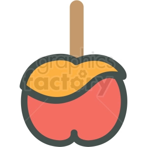 carmel apple vector icon image