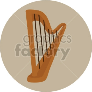 st patricks day harp on circle background