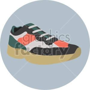 tennis shoe with circle background