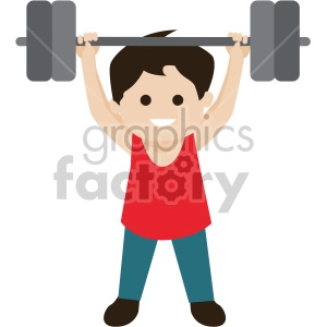 boy lifting weights