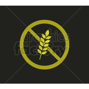 gluten free symbol on black background