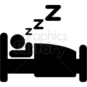 person sleeping in bed icon