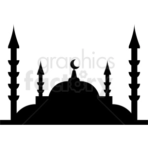mosque vector silhouette design