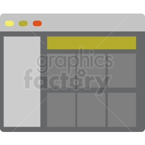 browser window flat vector icon