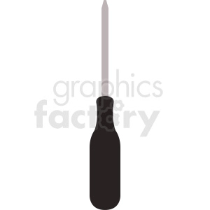 black screwdriver vector icon