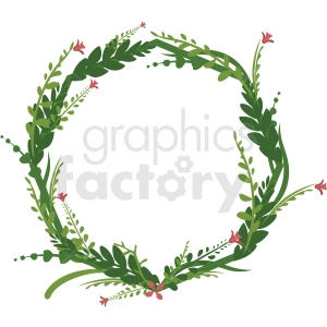 Floral frame vector clipart