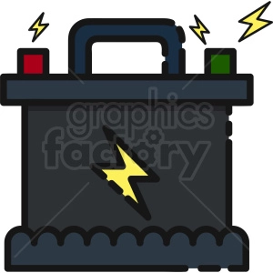 car battery vector clipart icon