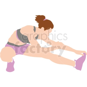 girl stretching vector illustration