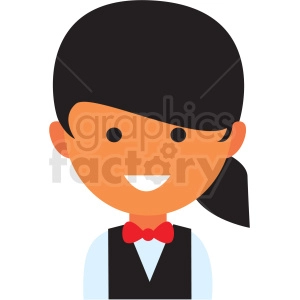 female hostess icon vector clipart
