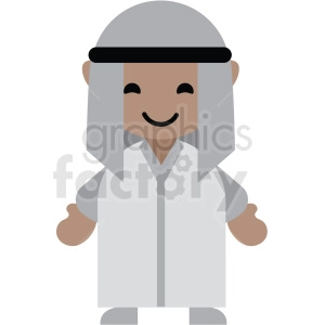 Arabic male character icon vector clipart