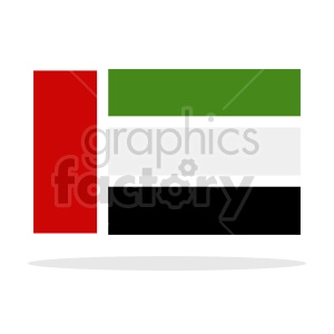 Flag of United Arab Emirates vector clipart 04