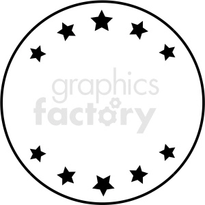 circle star badge vector asset
