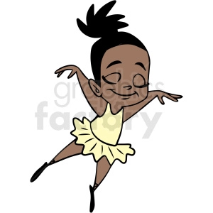 cartoon hispanic child ballerina vector