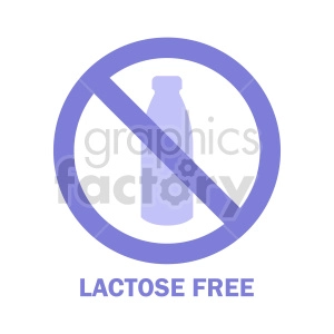milk lactose free sign vector clipart