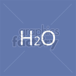 h2o symbol vector clipart