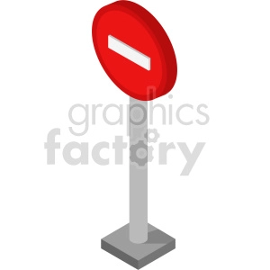 isometric road sign vector icon clipart 