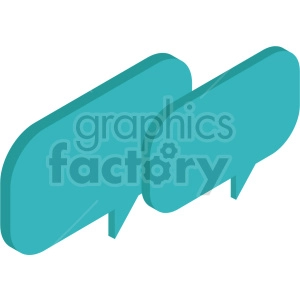 isometric chat boxes vector icon clipart 5