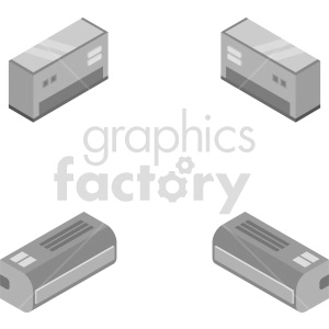 isometric air conditioner vector icon clipart 1