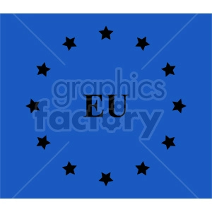 Flag of European Union vector clipart 04