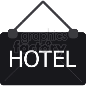 hotel sign vector icon