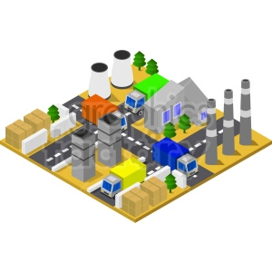 isometric industrial vector clipart