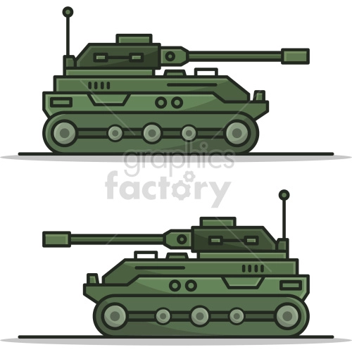 miltary tank vector clipart