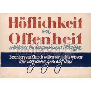 German Poster Promoting Politeness and Openness