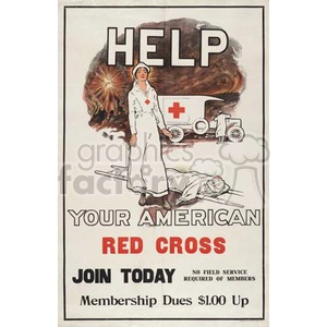 Vintage American Red Cross Membership Poster