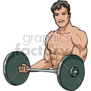 man curling weights