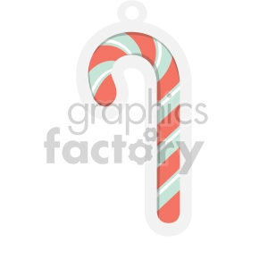 candy cane tag clipart