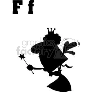 Cartoon Fairy for the Alphabet Letter F