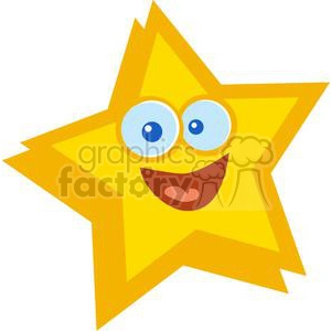 Smiling star character 