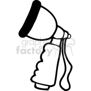 Black and white clipart image of a handheld Water sprayer with a grip handle