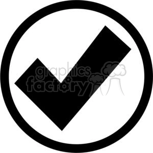 Black Check Mark - Approval and Completion Symbol