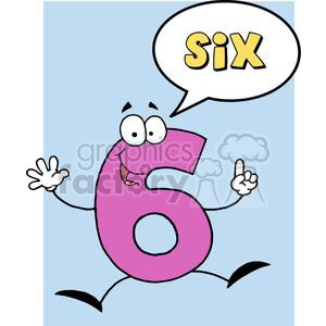 Funny-Number-Guy-Six-With-Speech-Bubble