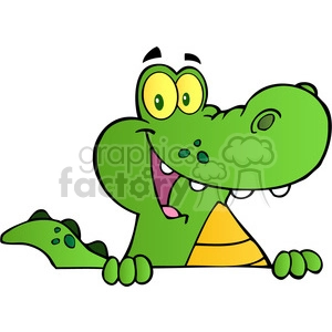 Funny Cartoon Crocodile
