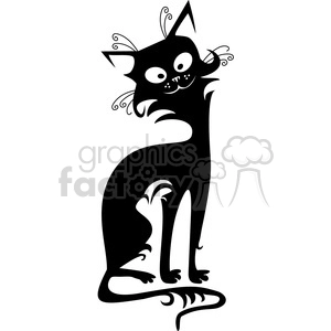 Whimsical Black Cat – Stylized Feline Design