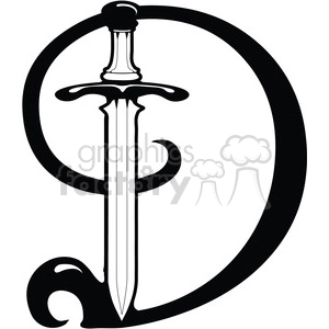 Letter D Sword