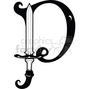 Letter P Sword