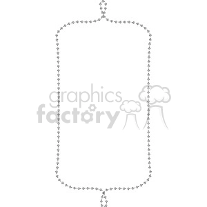 A rectangular clipart image featuring a decorative border made from a series of small heart shapes, forming an elegant frame with a small ornament at the top and bottom.