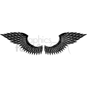 Black and White Stylized Wings