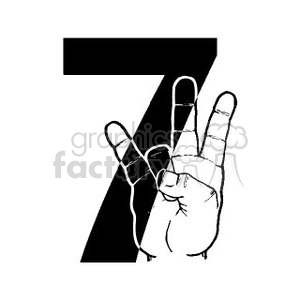 Sign Language number 7
