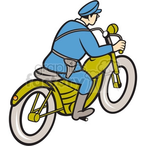 highway patrol policeman riding motorbike