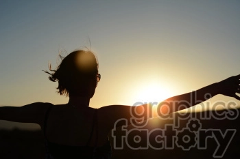 lady stretching during sunset yoga