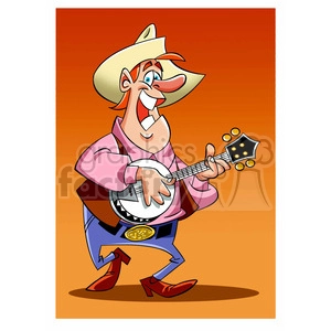 image of man playing banjo hombre tocando banjo