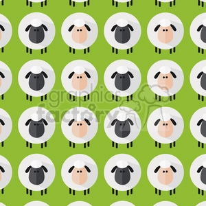 Cute Cartoon Sheep Pattern