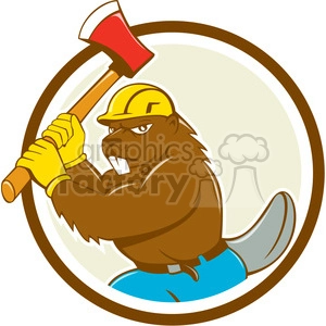 beaver wielding axe CIRC
