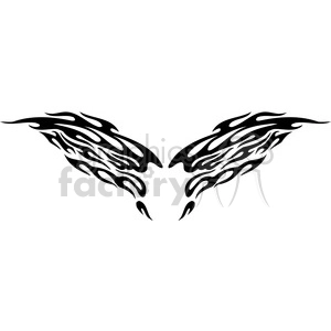 vinyl ready vector wing tattoo design 077